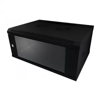 Nástenný rack rozvádzač ALLNET ALL-SMC6609SCHWARZ 9U, 600×600×503 mm, 50 kg, zámok na kľúč, čierny