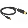 USB kábel DeLOCK 83675 USB 3.2 Gen 2 1 m USB C USB B čierny
