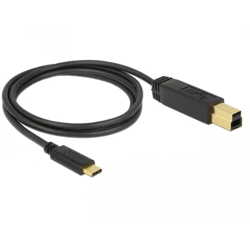 USB kábel DeLOCK 83675 USB 3.2 Gen 2 1 m USB C USB B čierny