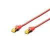 Sieťový kábel Digitus CAT 6A S/FTP RJ-45 Cat6a 2m červený