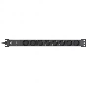 Brennenstuhl 1390007308 - 2 m - 8 AC zásuviek - interiér - IP20 - hliník - plast - čierna - strieborná