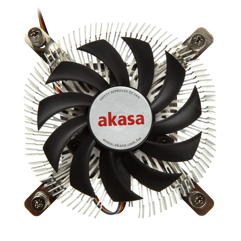 Akasa AK-CC7129BP01 nízkoprofilový chladič procesora, 75 mm, LGA775/LGA1156/LGA1155/LGA1150, hliník