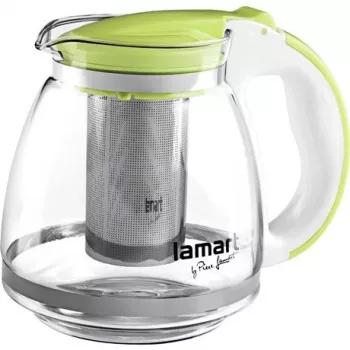 Sklenená kanvica Lamart LT7028 zelená transparentná 13 cm priemer 155 mm výška