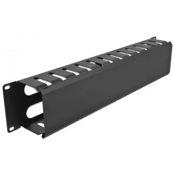 DeLOCK - panel na vedenie káblov pre rozvádzač - čierny - 2U - 48,3 cm (19) (66553)
