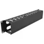 DeLOCK - panel na vedenie káblov pre rozvádzač - čierny - 2U - 48,3 cm (19) (66553)