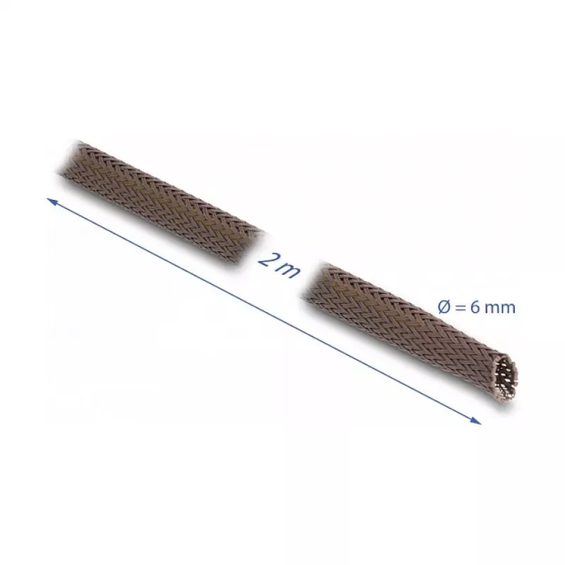 Káblová hadica DeLOCK 20897 hnedá polyester 6 mm