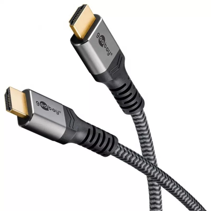 Goobay Plus High-Speed-HDMI kábel s Ethernetom, 4K @ 60Hz (sivý, 5 metrov)