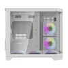 Darflash FT418 počítačová skriňa + 6 aRGB ventilátorov (biela)