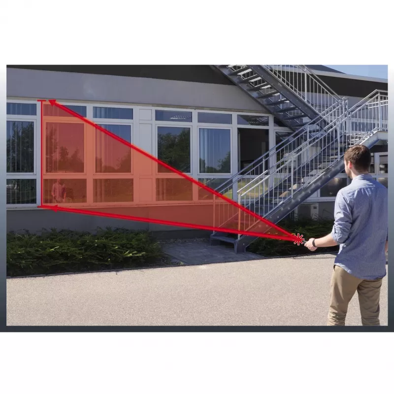 Laserový diaľkomer TC-LD 50, diaľkomer čierny/červený, vzdialenosti od 5 cm – 50 metrov