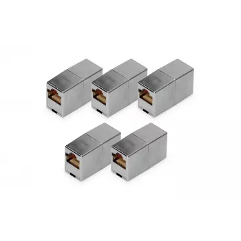 RJ45 modulárna spojka Digitus DN-93901-5 5 ks pozlátená strieborná