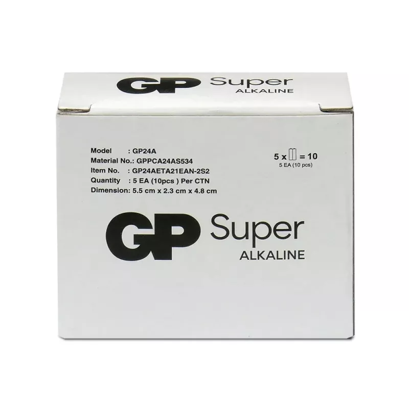 Alkalické batérie AAA GP Battery SUPER 1,5V — balenie 10 ks