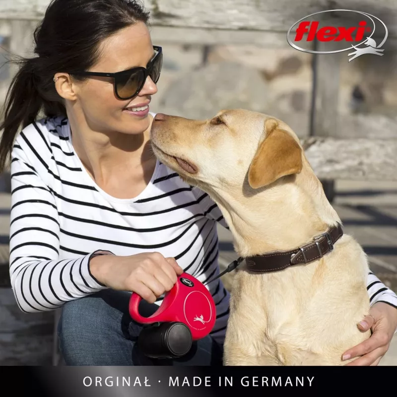 Flexi New CLASSIC 8 m čierne psie vodítko s navíjacím mechanizmom