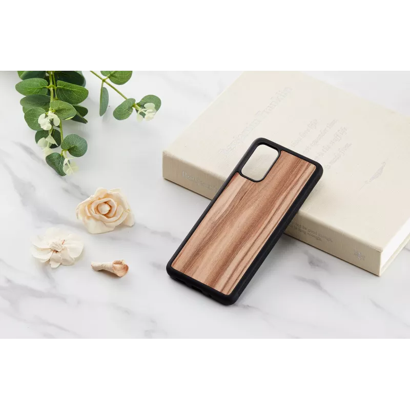 Puzdro na telefón man and wood Galaxy S20+ cappuccino čierna – ochranné puzdro na smartfón