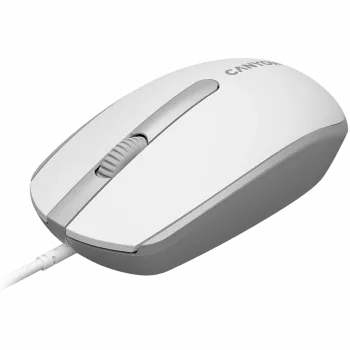 CANYON myš M-10 kábel biela sivá