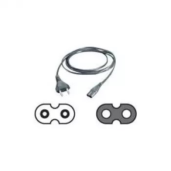 VALUE - napájací kábel - euro konektor samec (M) na IEC 60320 C7 - striedavý prúd 250 V - 2.5 A - 1.8 m - čierny (19.99.2096)