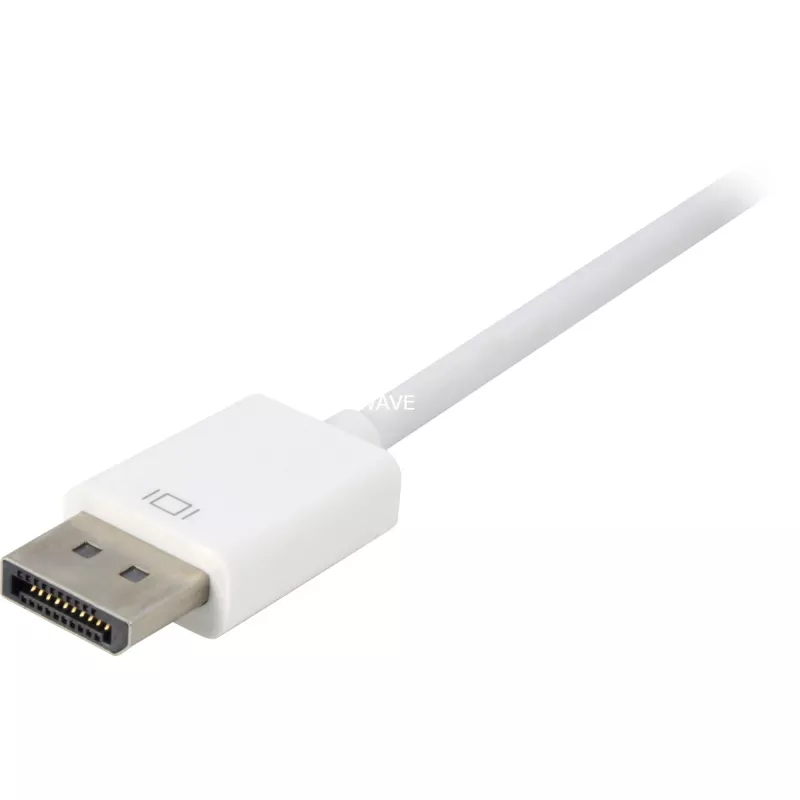 DisplayPort na DVI adaptérový kábel Sharkoon 0,15 m biely — DisplayPort 1.2 na DVI