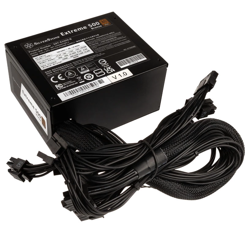 500 W SST-EX500-B Extreme SFX napájací zdroj 80 PLUS Bronze - napájací zdroj pre PC/server - SFX (SST-EX500-B)