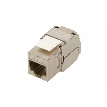 Extralink Keystone CAT6A STP RJ45 uhlový kovový keystone modul, jeden port