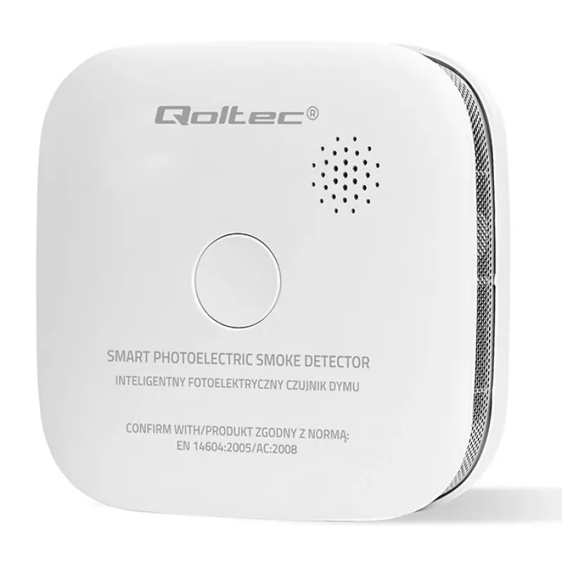 Bezdrôtový dymový hlásič QOLTEC model 52653 s 85 dB batériovým alarmom