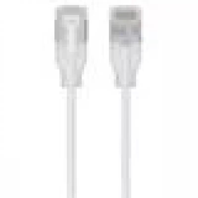 Sieťový patch kábel UBIQUITI UACC-CABLE-PATCH-EL-C6A-1M-W — Cat6a, 1 m, RJ-45, priesvitná biely