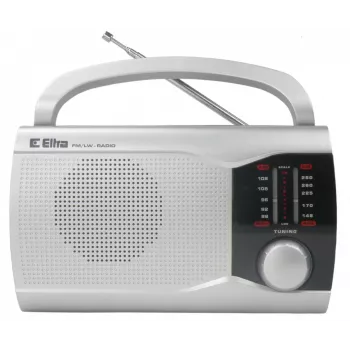 Prenosné rádio Eltra EWA strieborné — AM/FM prijímač, batériové