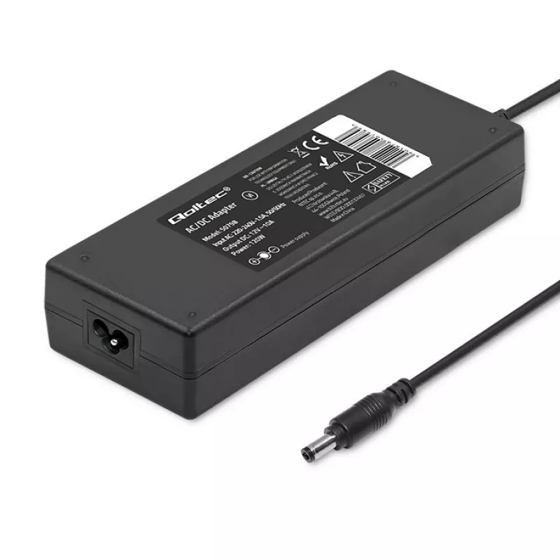 Qoltec 120W desktopový napájací zdroj | 12V | 10A | 5,5*2,5 | + napájací kábel