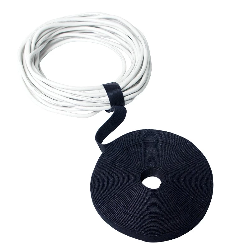 LogiLink KAB0055 páska na káble na suchý zips, rolka 10 m x 20 mm, čierna