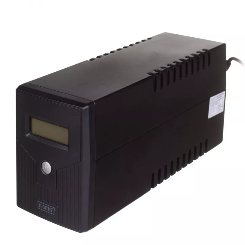 DIGITUS Line-Interactive UPS, 800VA/480W 12V/9Ah x1 batéria, 2x CEE 7/7 zásuvka, RJ-11, LCD (DN-170064-LCD)