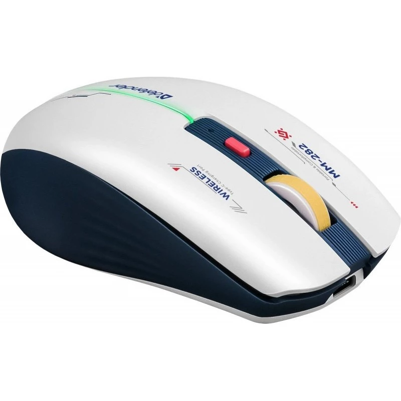 Bezdrôtová herná myš DEFENDER MM-282 RF — obojručná, optická 1800 DPI, 5 tlačidiel, USB, na batérie