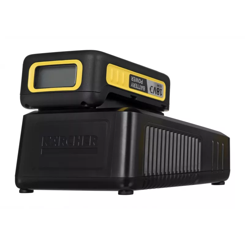 Sada batérie a nabíjačky Kärcher Power 18 V 2,5 Ah, 1 batéria, 1 nabíjačka, žltá