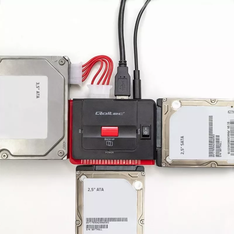 USB 3.0 na IDE SATA III adaptér QOLTEC 50645