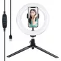 Držiak na statív Puluz s 20 cm LED prstencom Vlogging PKT3073B