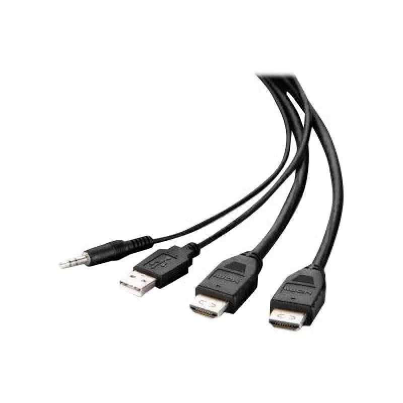 Belkin Secure KVM Combo kábel - video / USB / audio kábel - TAA-kompatibilný - USB, mini jack, HDMI (M)