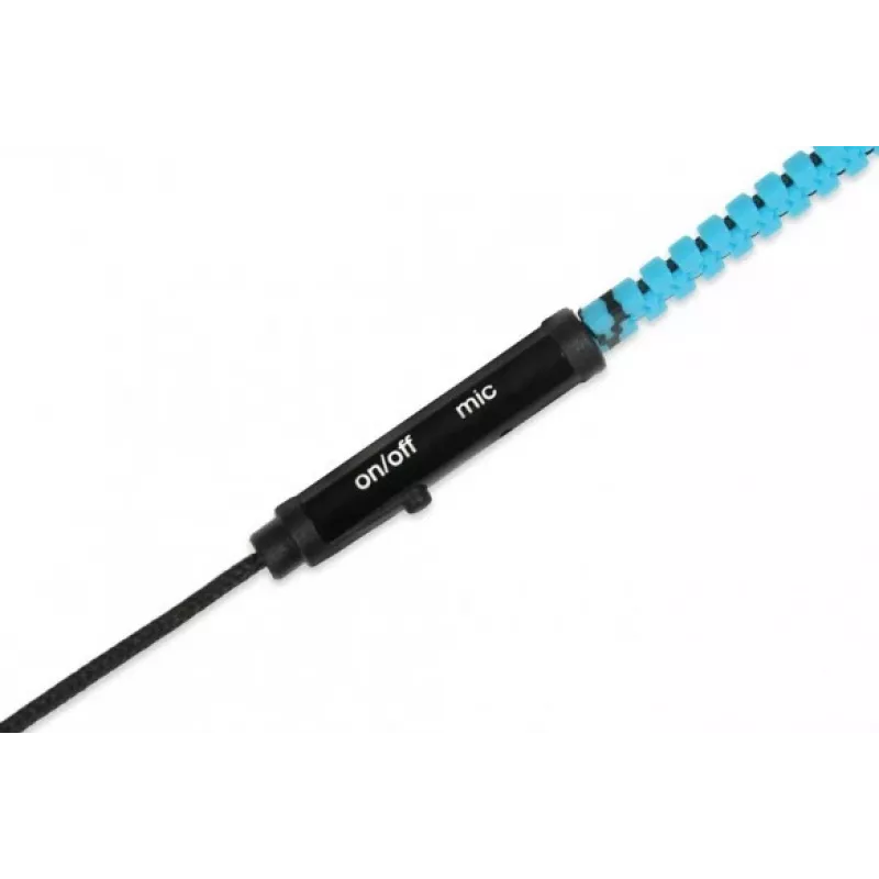 In-ear slúchadlá s dizajnom na zips a mikrofónom