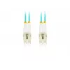 Optický kábel LANBERG FO-LULU-MD31-0030-TQ, OM3, LC–LC, 3 m, Aqua
