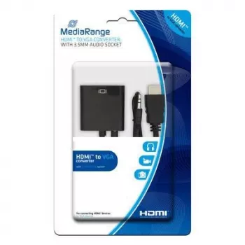 Video adaptér kábel HDMI na VGA (D-Sub) + 3,5 mm MediaRange MRCS167