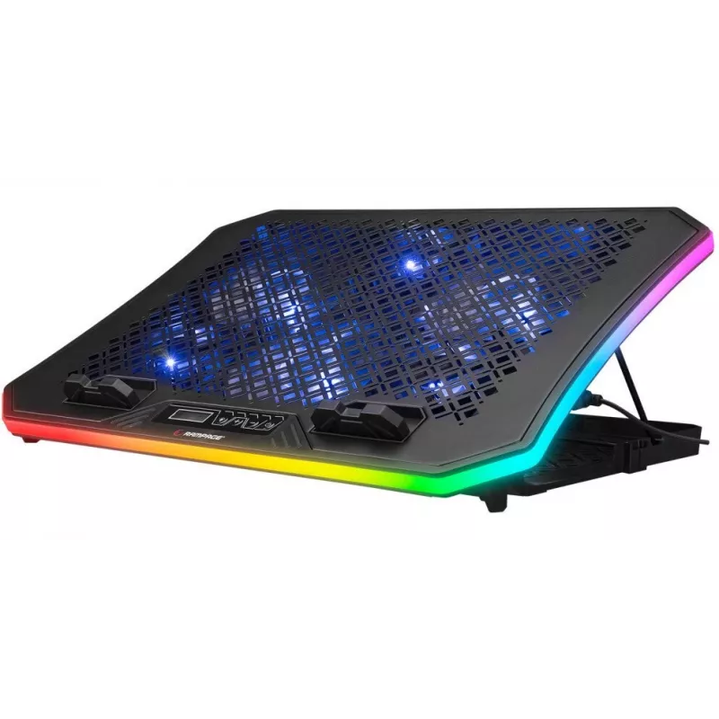 Rampage METAFOR AD-RC34 chladiaca podložka pod notebook, 6 ventilátorov, 10–19 palcov, čierna