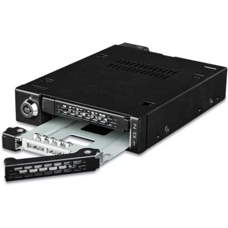 Rámik adaptéra šachty disku icy dock MB092VK-B pre 2 x 6,3 cm U.2 / U.3 NVMe SSD do 3,5-palcovej šachty (čierny)