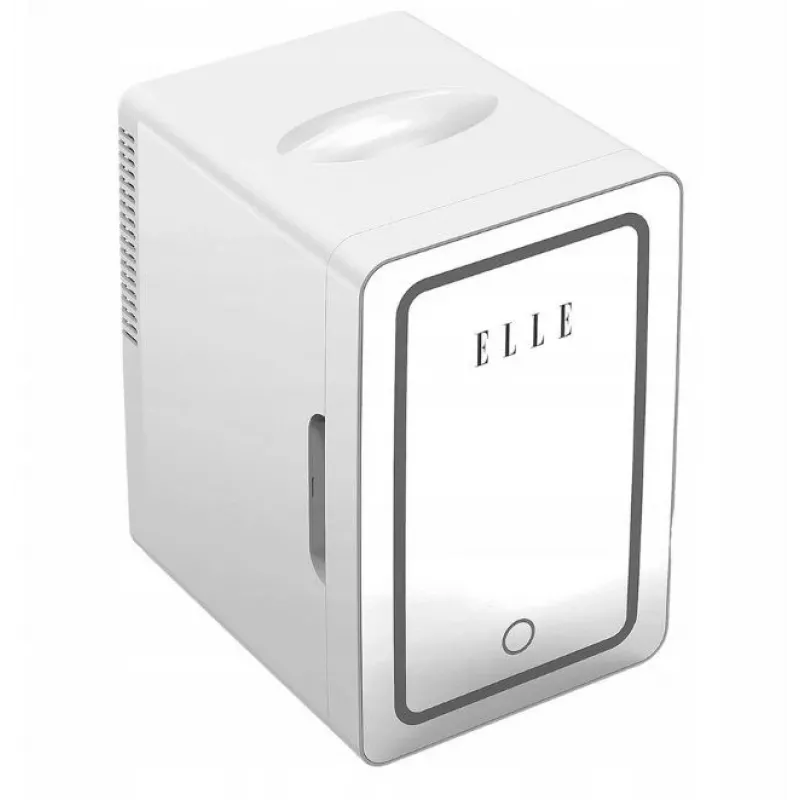 Mini chladnička s LED zrkadlom na líčenie Elle ESDAFX04WHEU 4 l biela