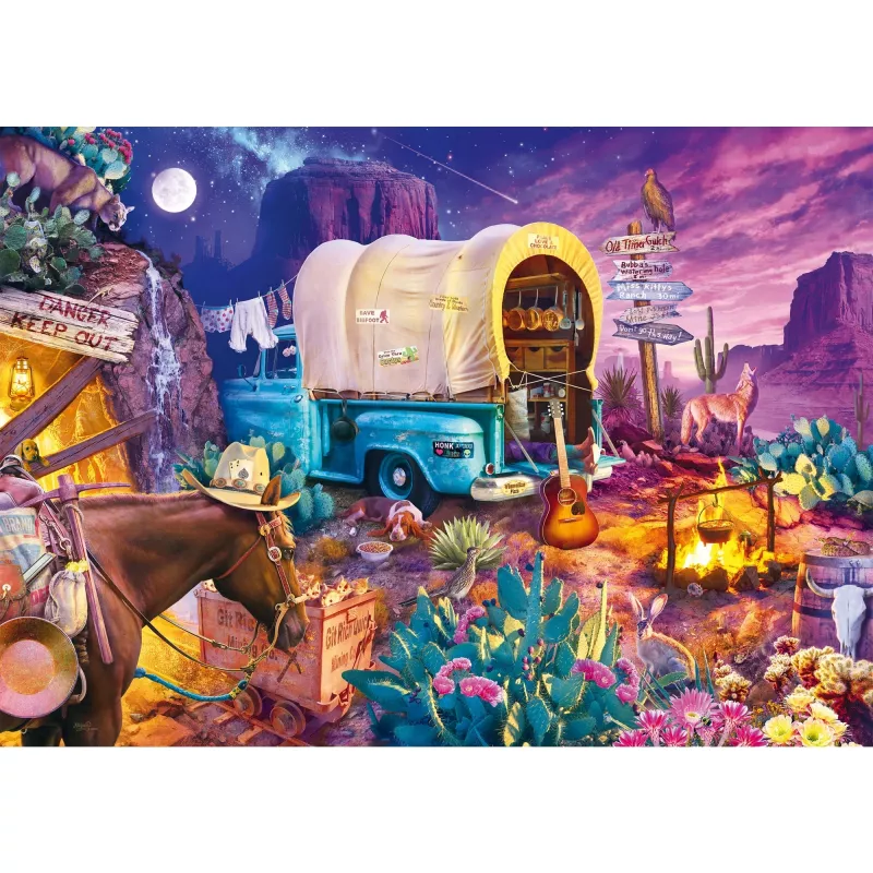 Jeff Haynie: Romantické Wild West kempovanie, puzzle 1000 dielikov