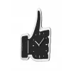 NeXtime nástenné hodiny 3072zw Thumbs up, 40,5x41 cm, nástenné, čierna/strieborná