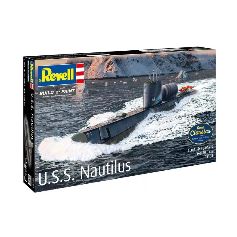 Plastový model lode REVELL U.S.S. Nautilus mierka 1:305, stavebnica 05184