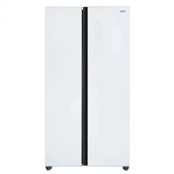 Side-by-Side chladnička MPM MPM-427-SBS-05/NL — 472 l, No Frost, invertor, LED displej, biela, 900×1770×590 mm