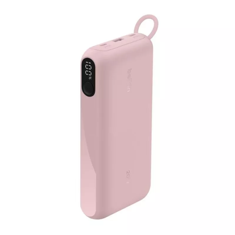 Powerbank Belkin BPB028HQPK 20000 mAh – 2× USB-C, 1× USB-A, ružová