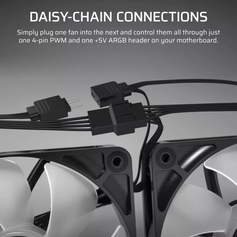 Ventilátor Corsair RS140 ARGB 14 cm biely 330-1700 ot/min