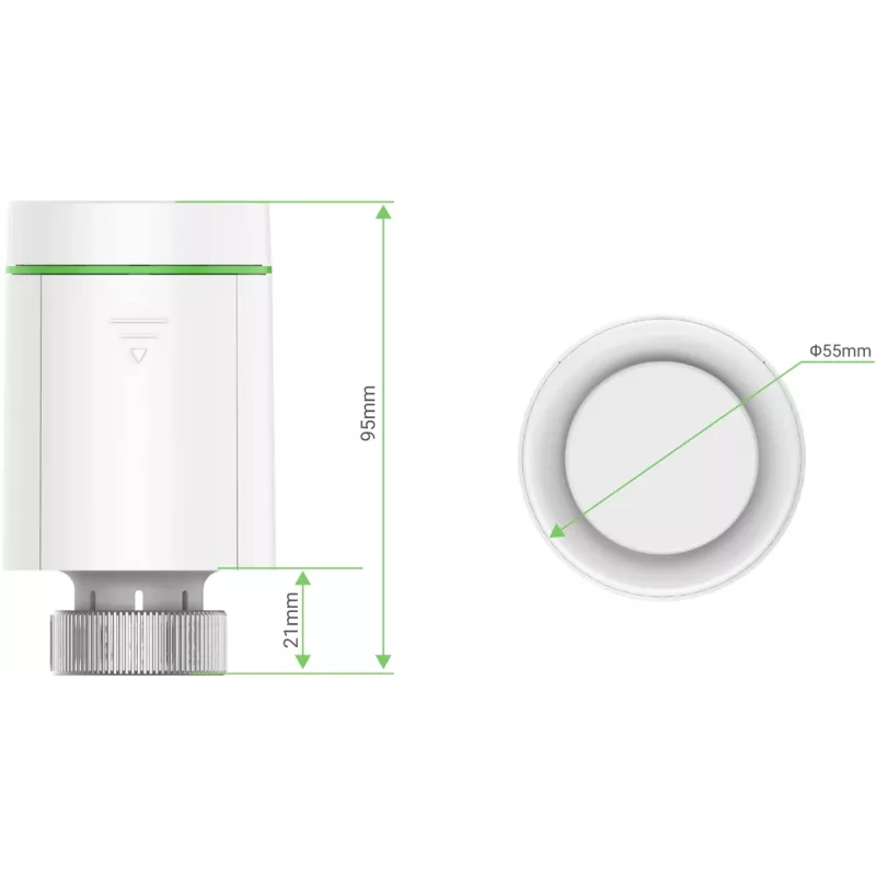 EZVIZ T55 (CS-T55-R100-G) inteligentná radiátorová termostatická hlavica, biela
