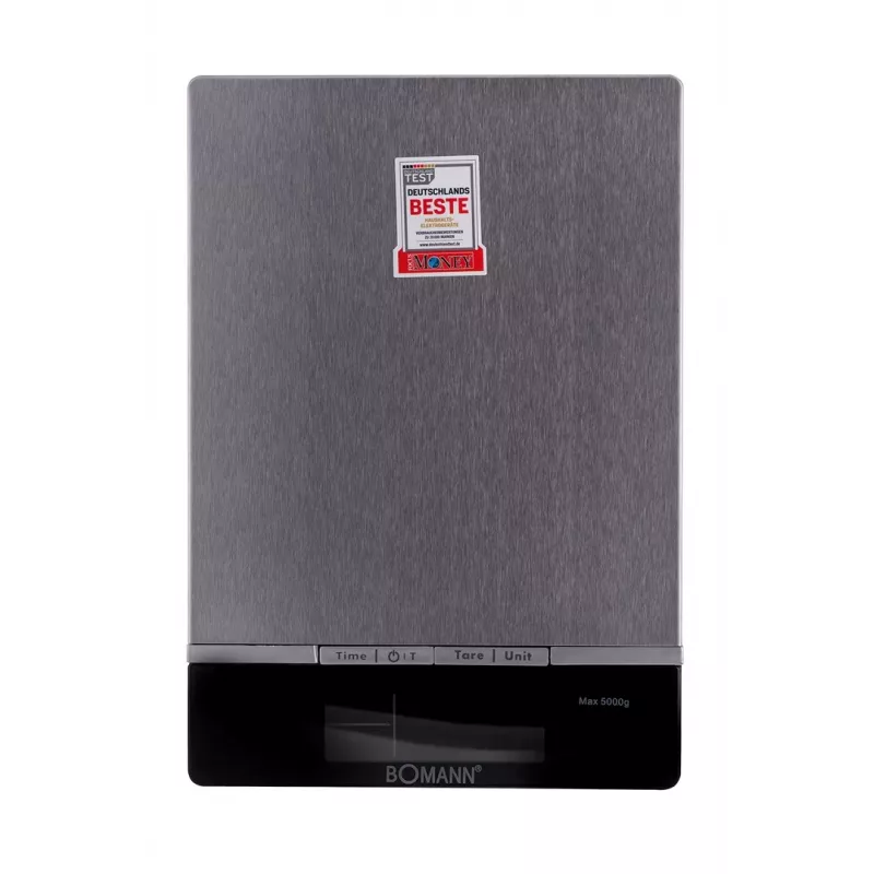 Bomann KW 1421 CB kuchynská váha, LCD displej, nehrdzavejúca oceľ, 160 x 230 x 18 mm, AAA, čierna (614211)