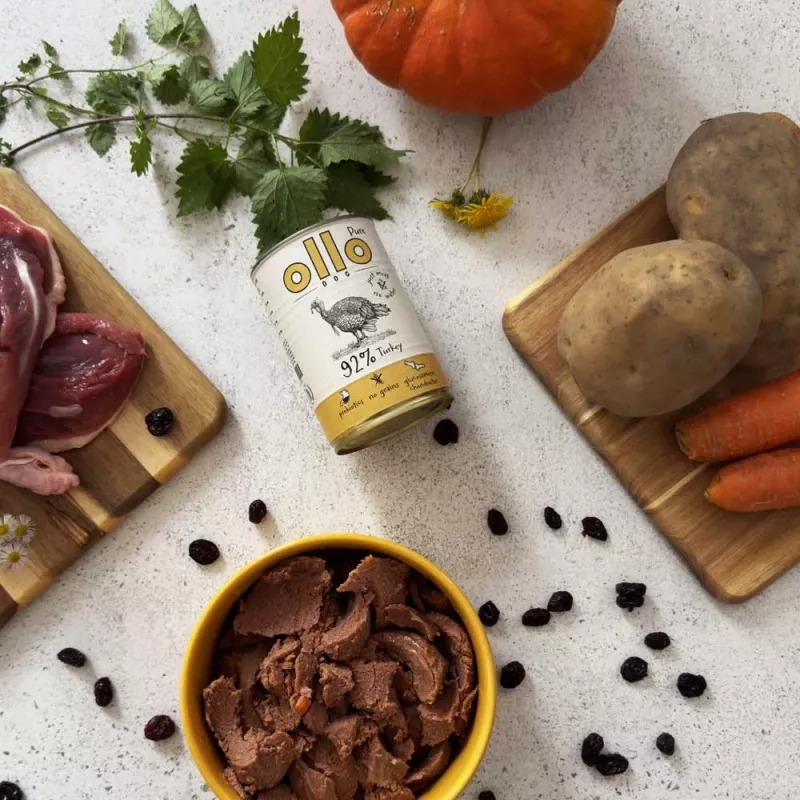 OLLO Pure morčacie - mokré krmivo pre psov - 850g