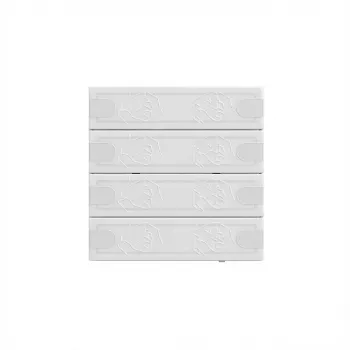 Nástenný KNX tlačidlový senzor Gira Tastsensor 4 Komfort TS4 ws 5004003, 4-násobný, biely