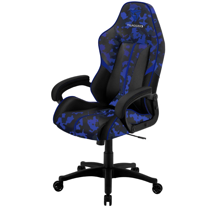 Herná stolička thunder x3 BC1 Camo Blue s výškovo nastaviteľným a sklopným sedadlom